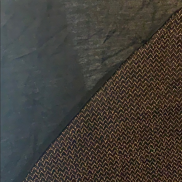 Black and Gold blouse with button up back - Picture 2 of 4